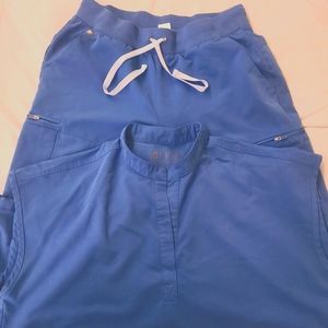 FIGS Royal Blue Scrub Set Size MEDIUM